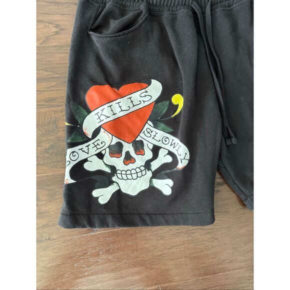 Ed Hardy Love Kills Slowly Mens Large Sweat Shorts - Picture 4 of 6